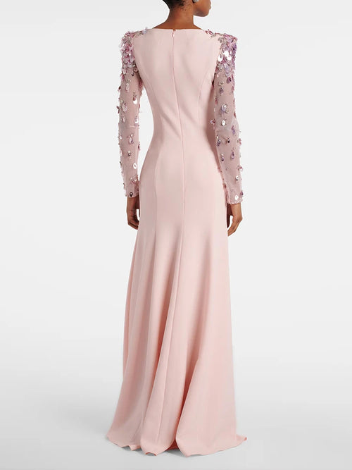Elegant Dress Sequins Embroidered Flares