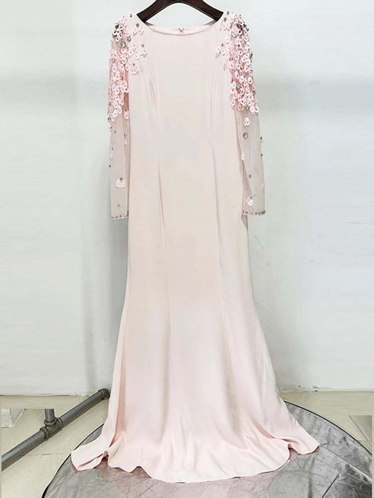 Elegant Dress Sequins Embroidered Flares