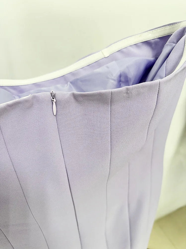 Elegant Strapless Evening Party Dress