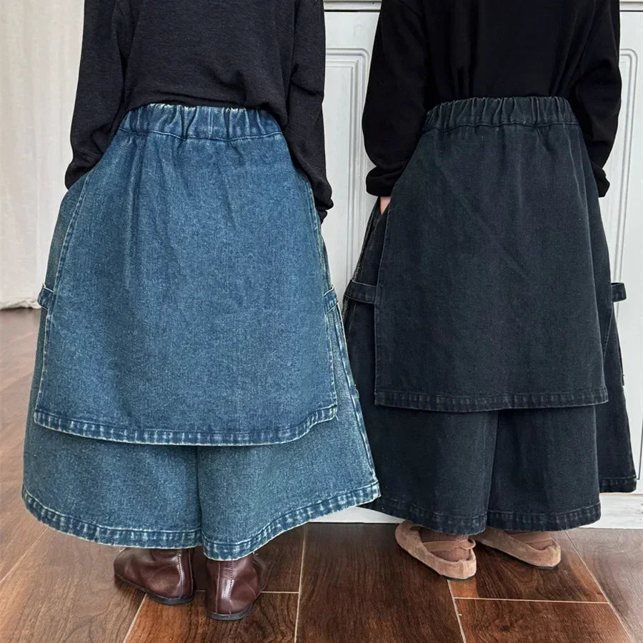 Kids Pants Children Clothing Solid Color Jeans Versatile Childrens Baby Easy Irregular Loose Causal