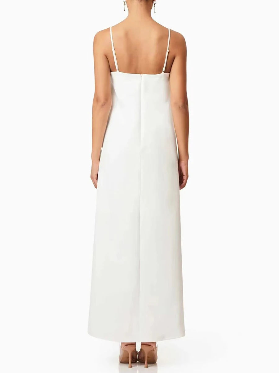 Hit Color Spliced Appliques Slimming Dress