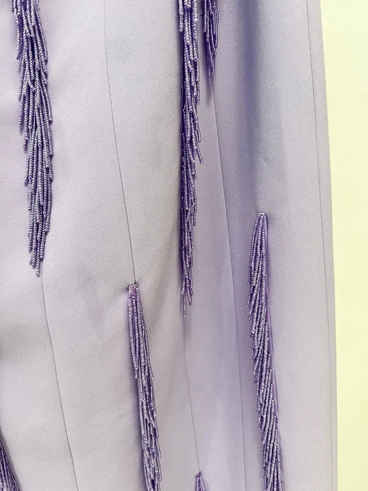 Elegant Strapless Evening Party Dress