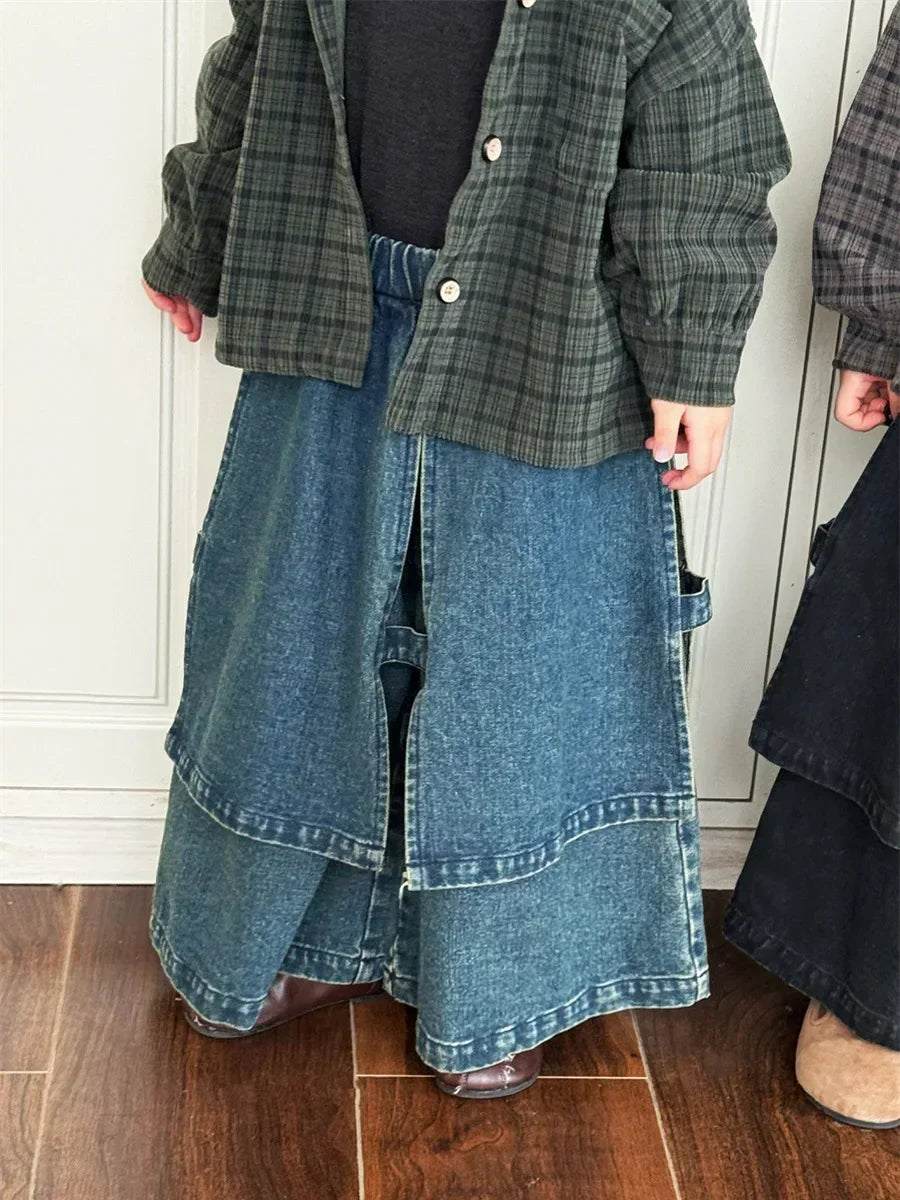 Kids Pants Children Clothing Solid Color Jeans Versatile Childrens Baby Easy Irregular Loose Causal